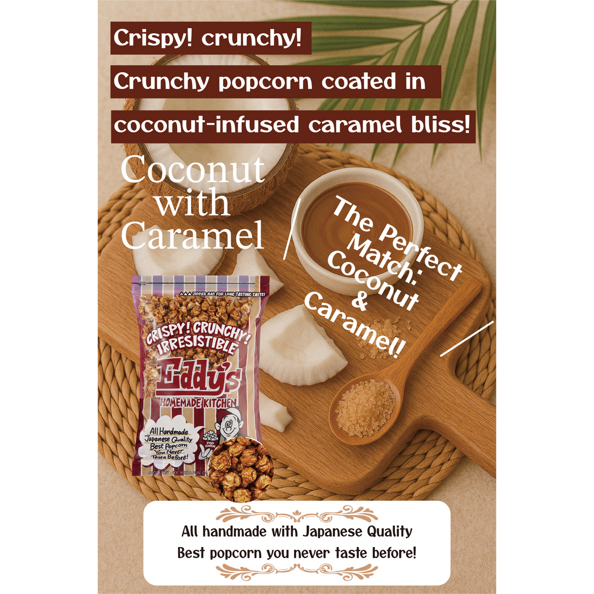 Premium Coconut & Caramel Popcorn
